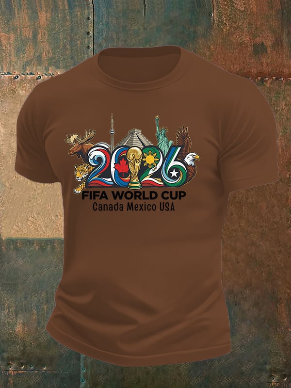 Men's 2026 Canada Mexico Usa Football T-shirt