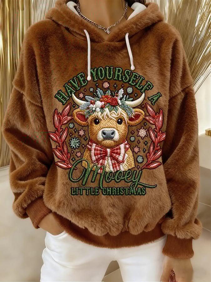 Women's Animal Highland Cow Print Sweatshirt