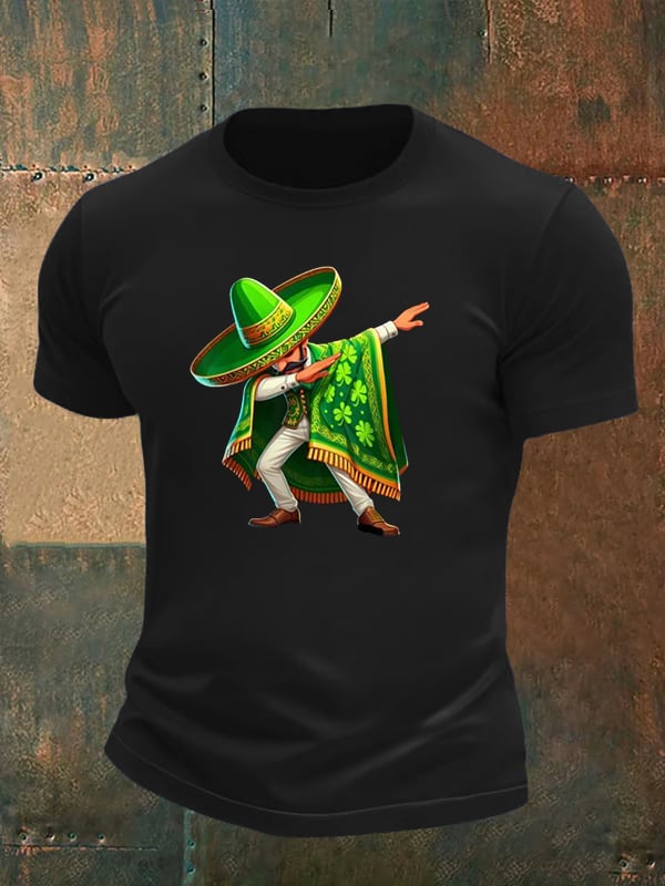 Men's Mexican St Patrick's Day Print T-shirt