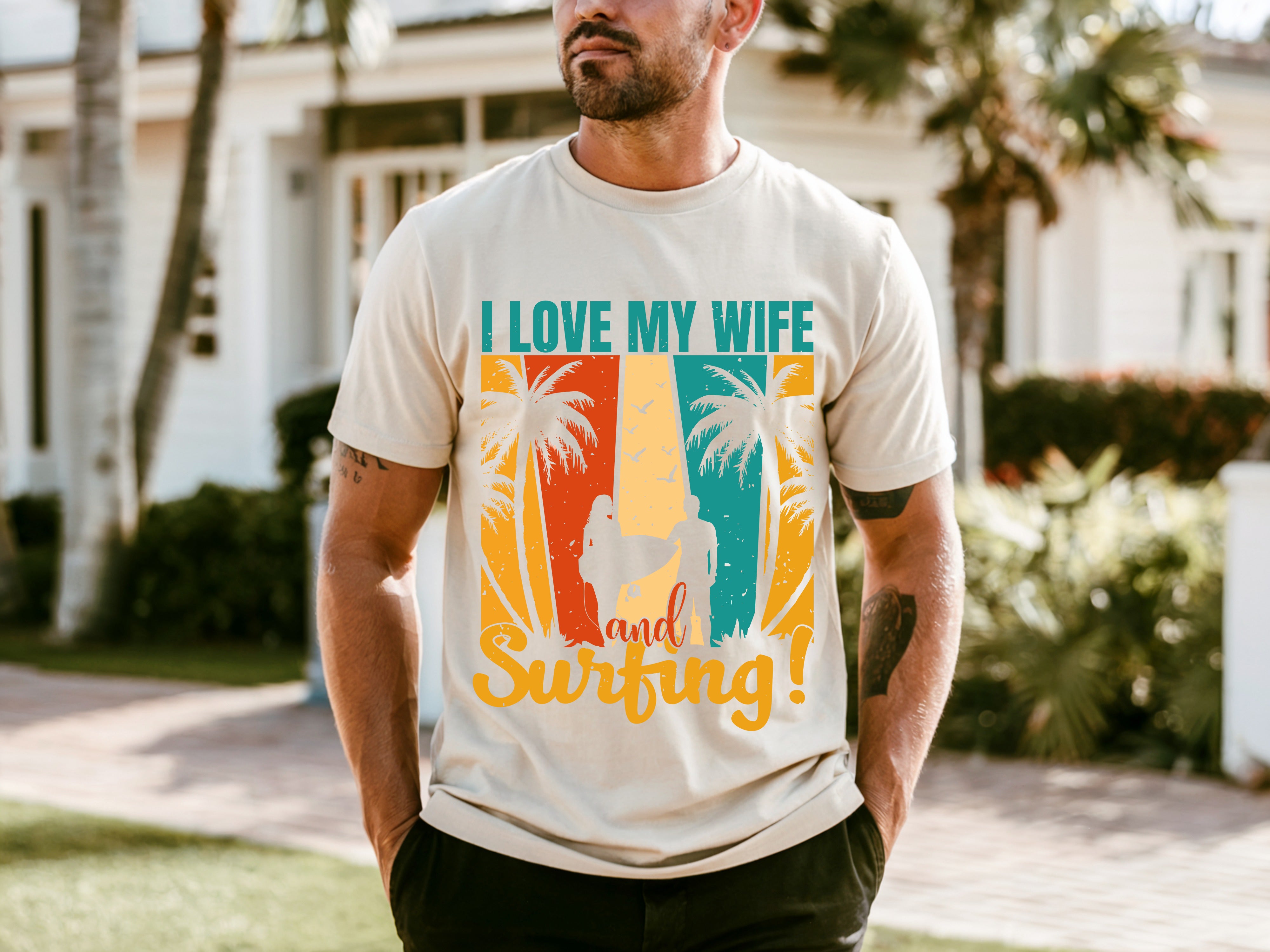 Couple On Vacation Men's Handsome Short-Sleeved Shirt