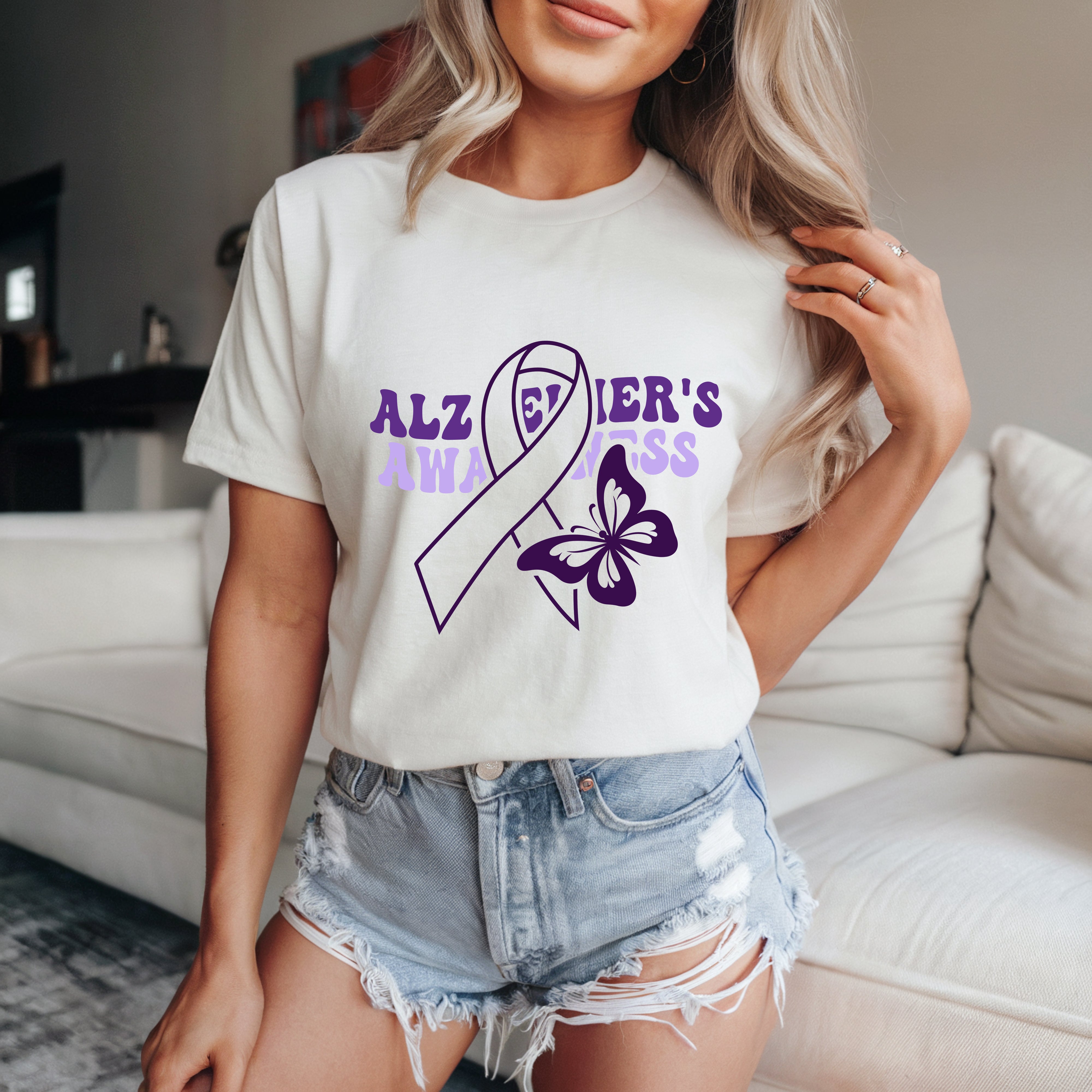 Alzheimer's Ladies Summer New T-shirts