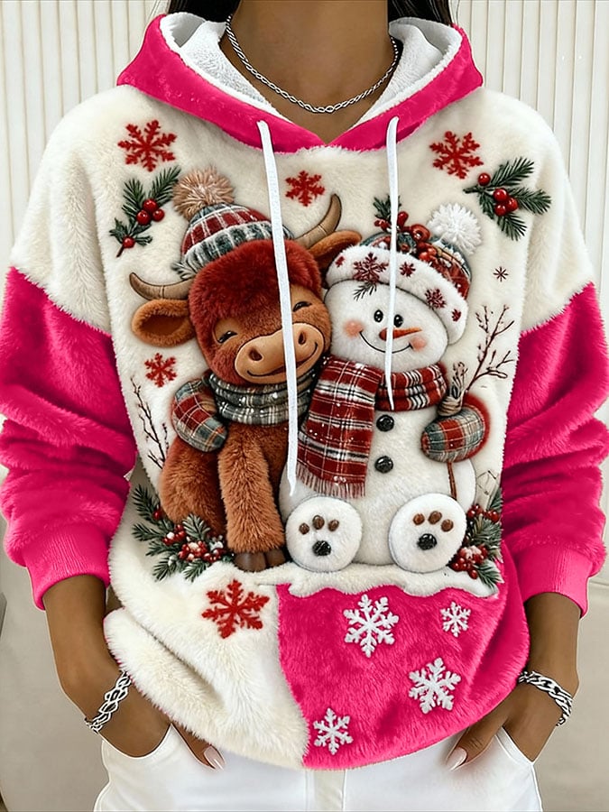 Women's Animal Highland Cow Print Sweatshirt