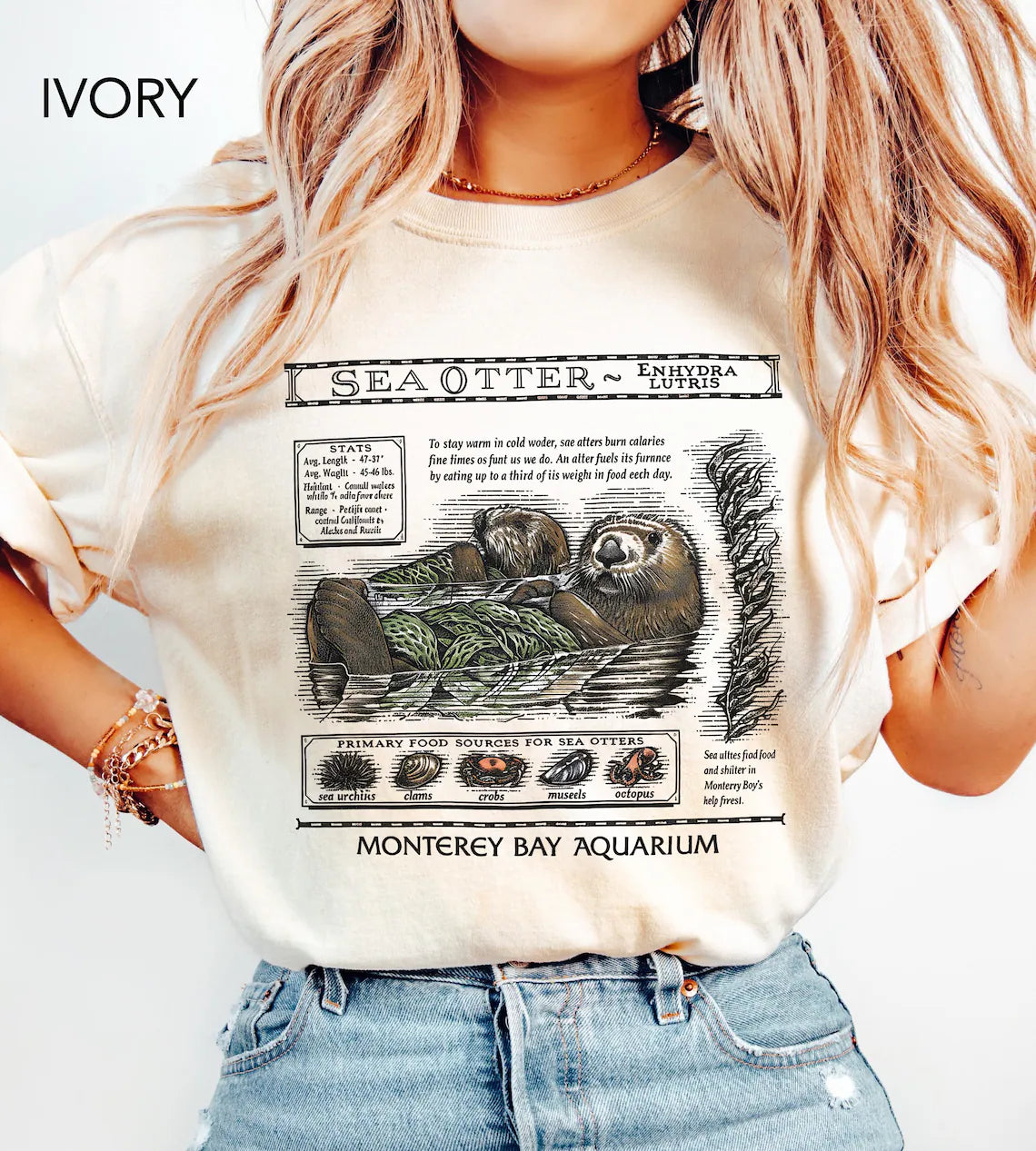 Sea Otters Monterey Bay Aquarium Shirt, Music Fan T-Shirt, Monterey Bay Aquarium Shirt, Comfort Color Shirt