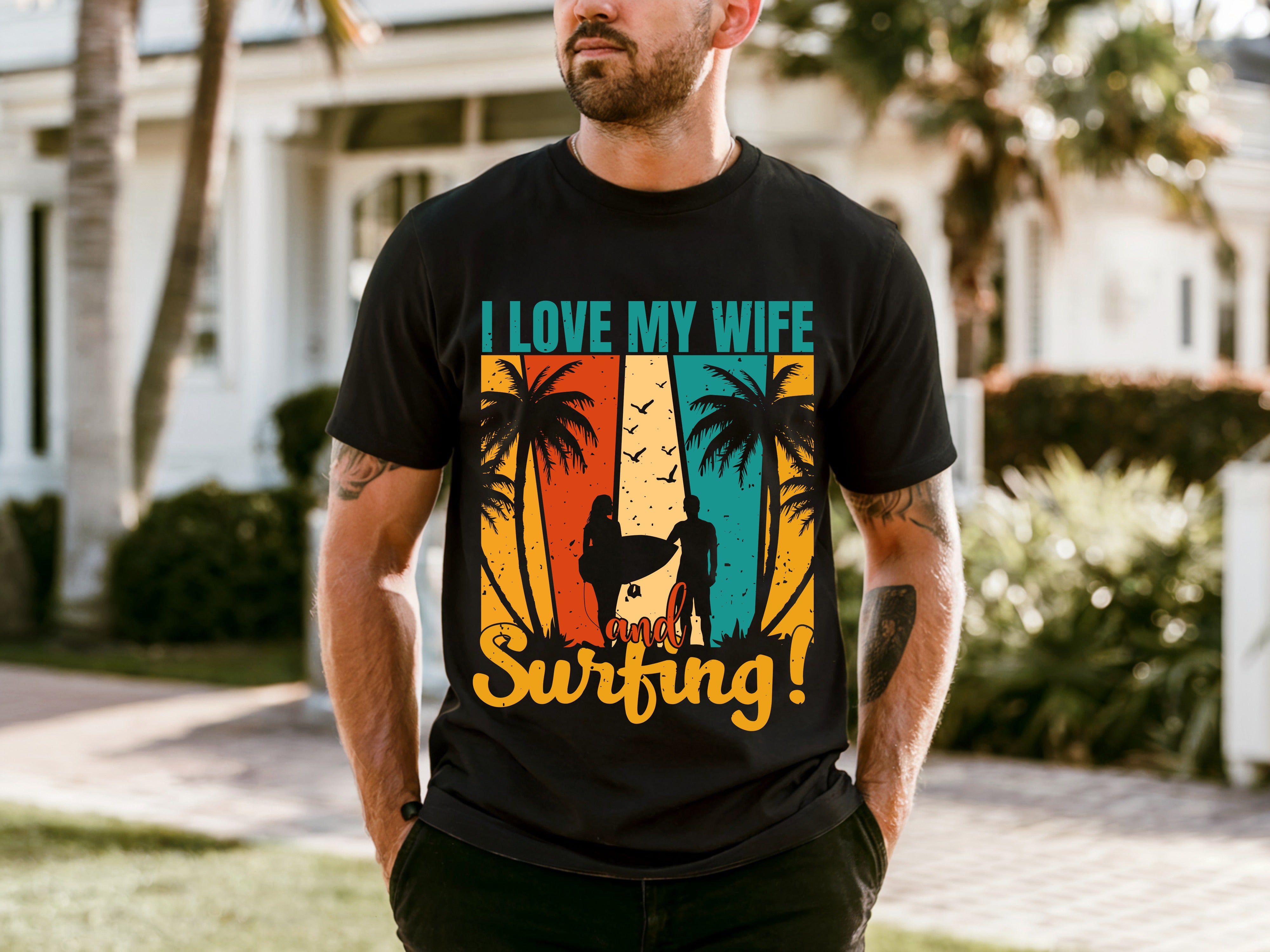 Couple On Vacation Men's Handsome Short-Sleeved Shirt