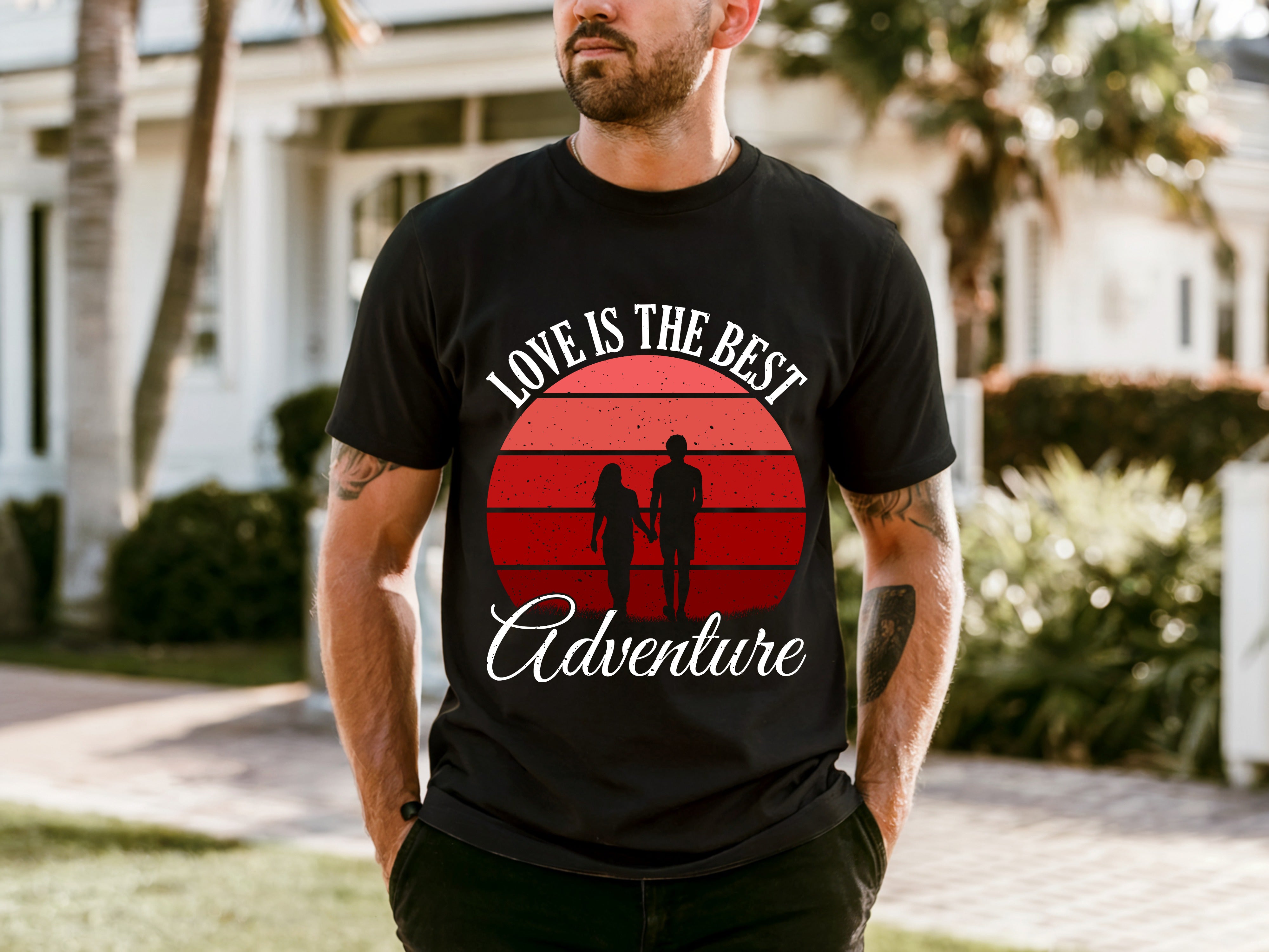 Couple On Vacation Summer Thin Printed Short Sleeves