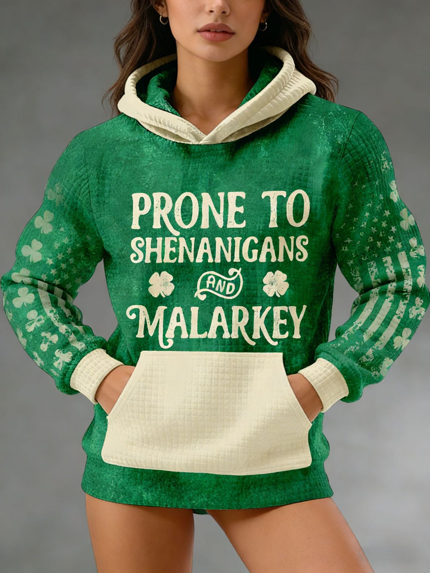 Women's St. Patrick's Day Print Casual Hoodie