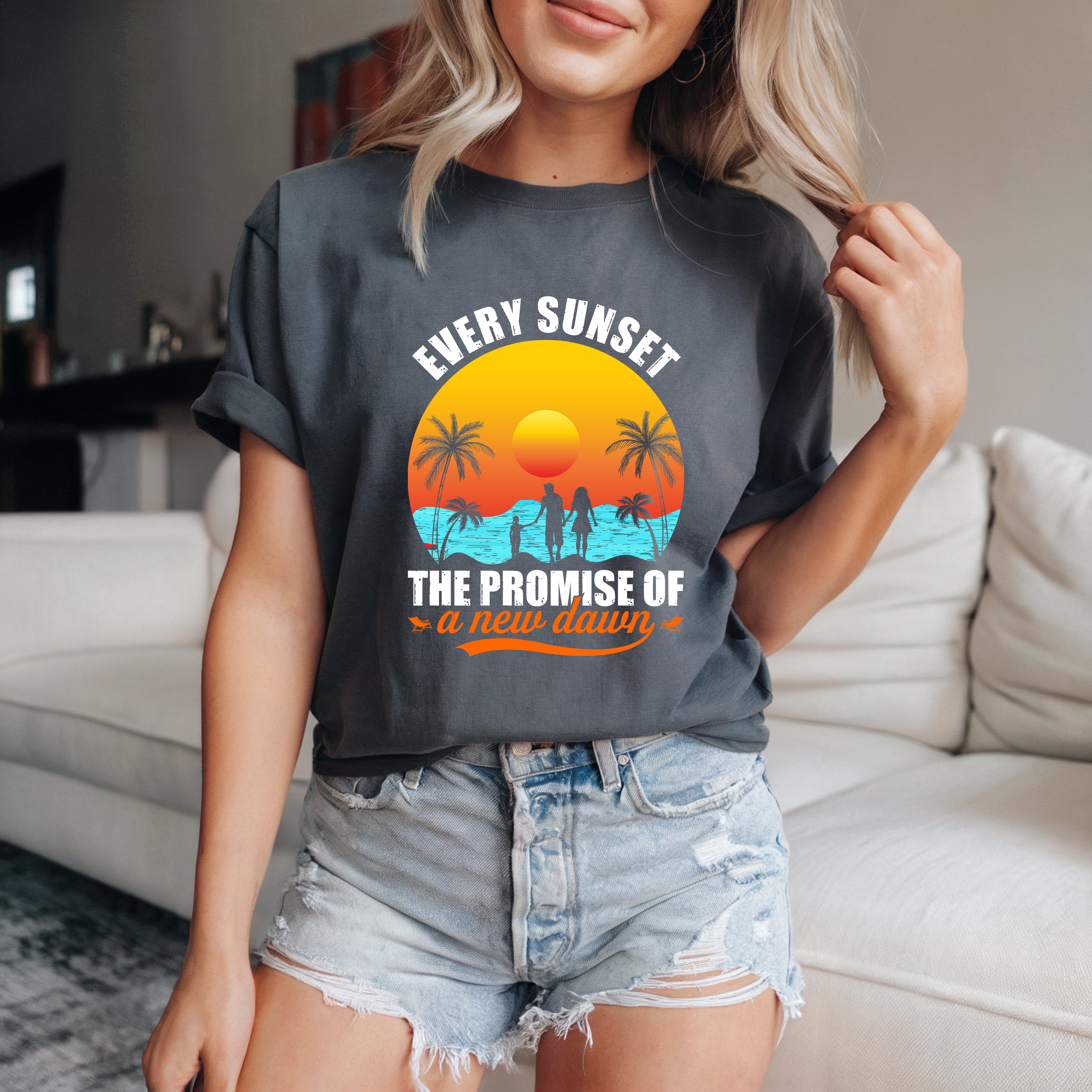 Couple On Vacation Women's Breathable Cotton Short Sleeves