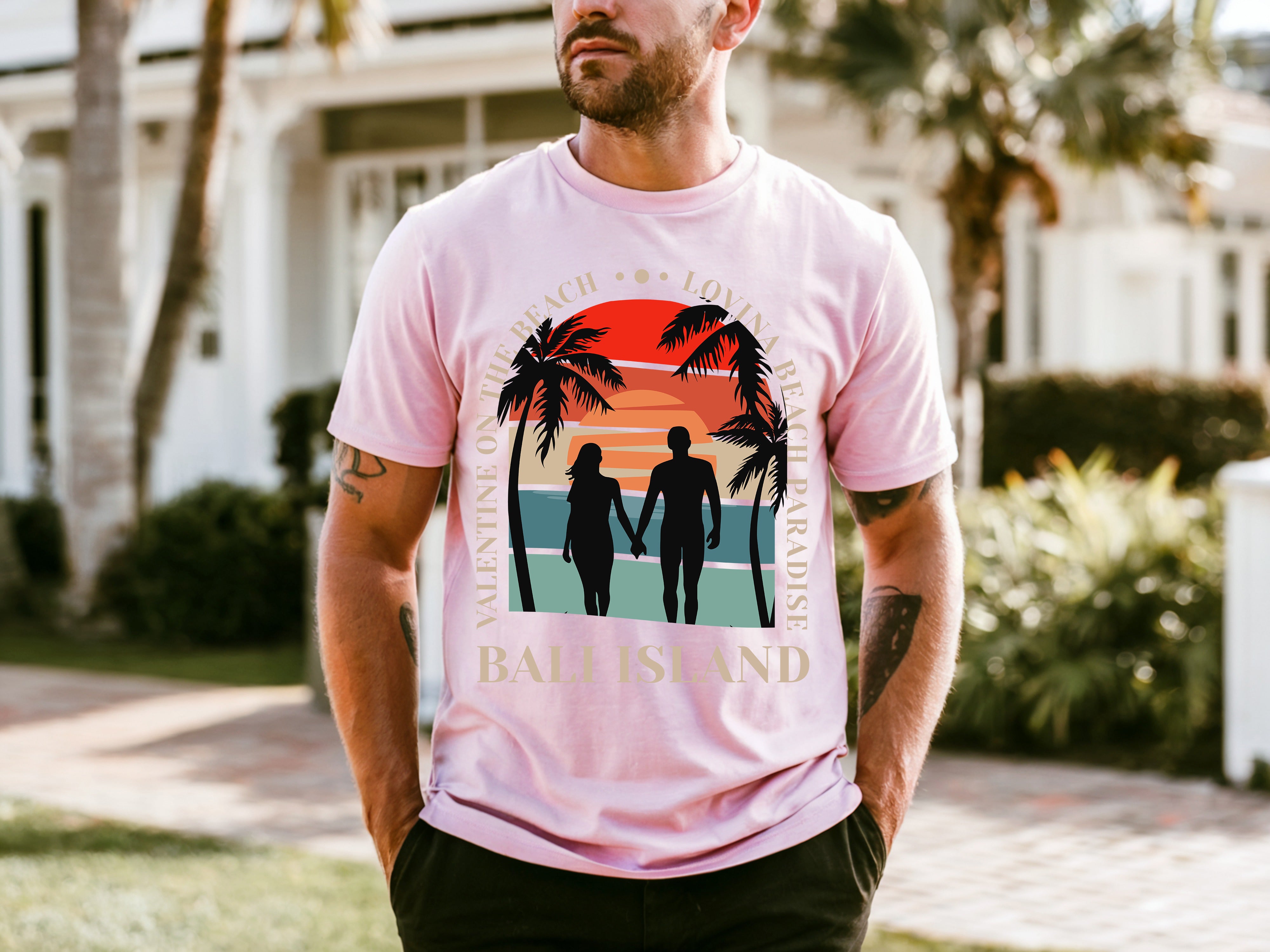 Couple On Vacation Summer Cotton T-Shirt