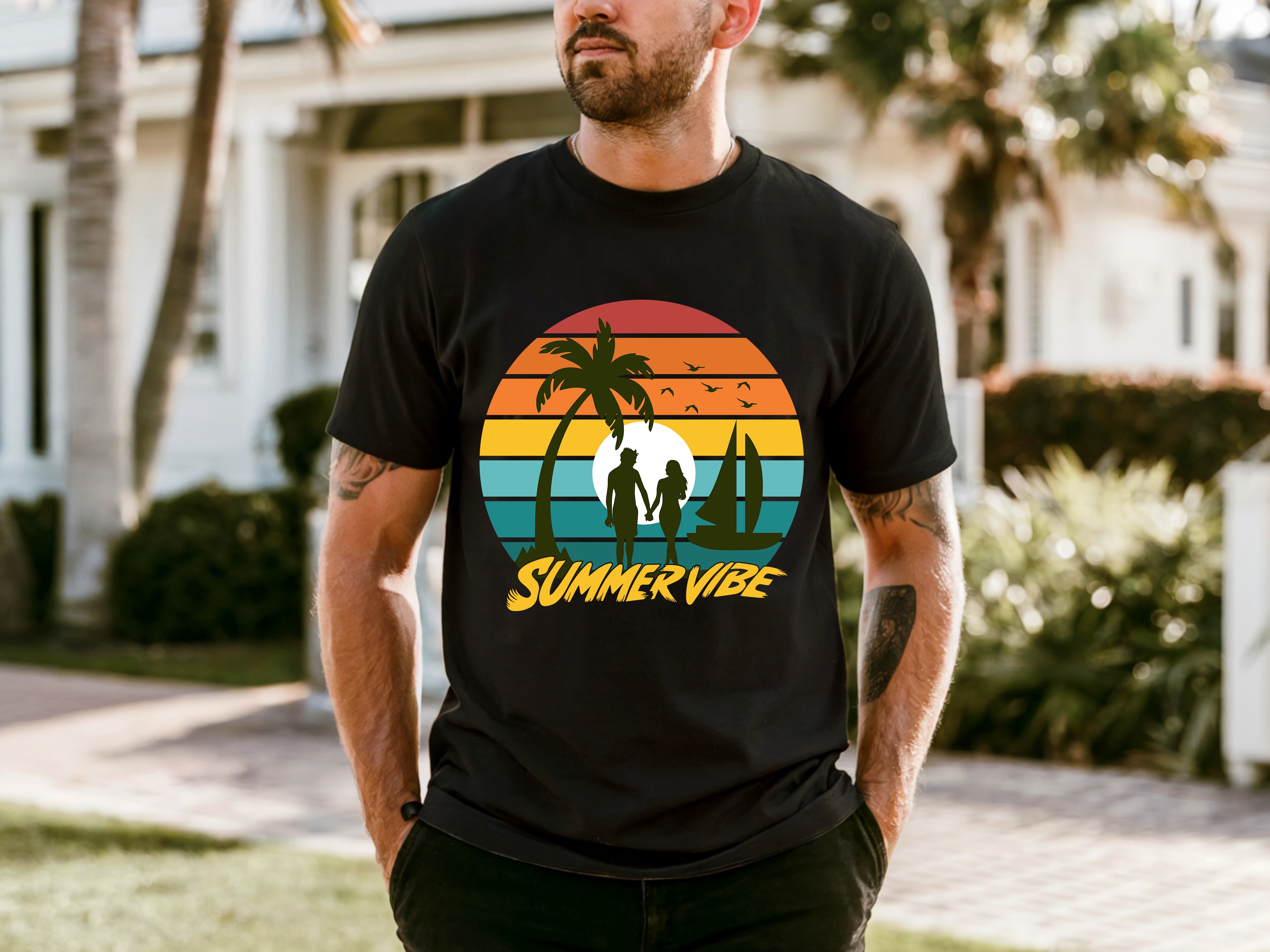 Couple On Vacation Trendy New T-shirts