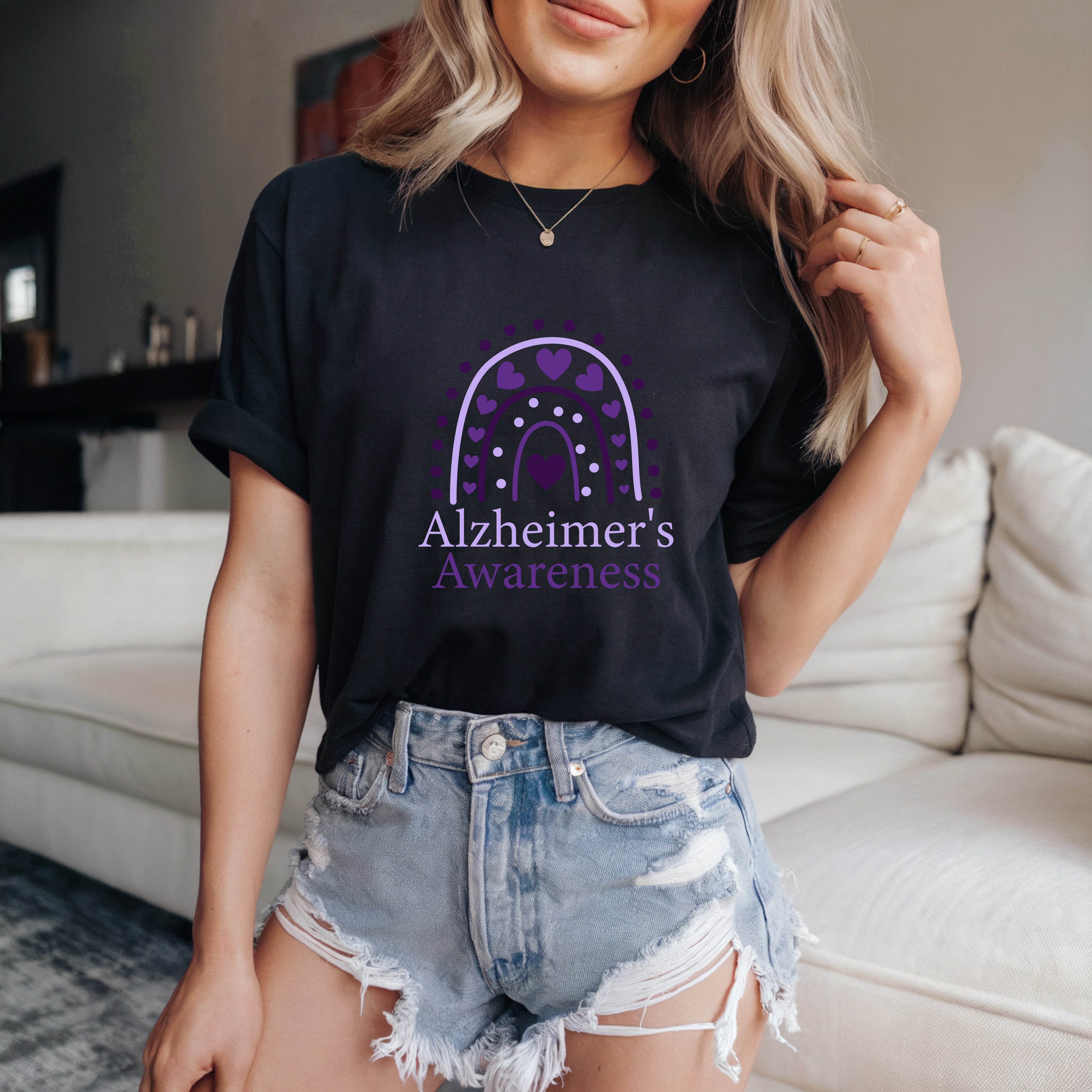 Alzheimer's Women's Printed Slim Fit T-Shirt