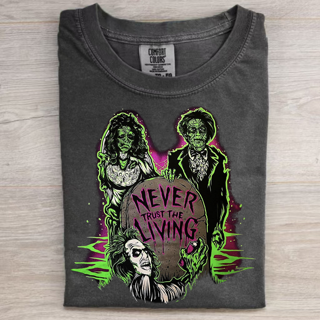 Retro Horror Never Trust The Living T-shirt