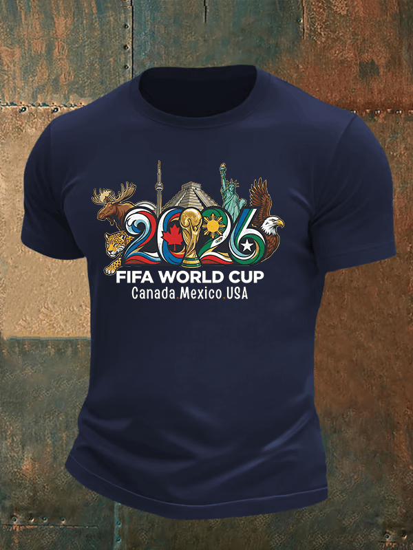 Men's 2026 Canada Mexico Usa Football T-shirt