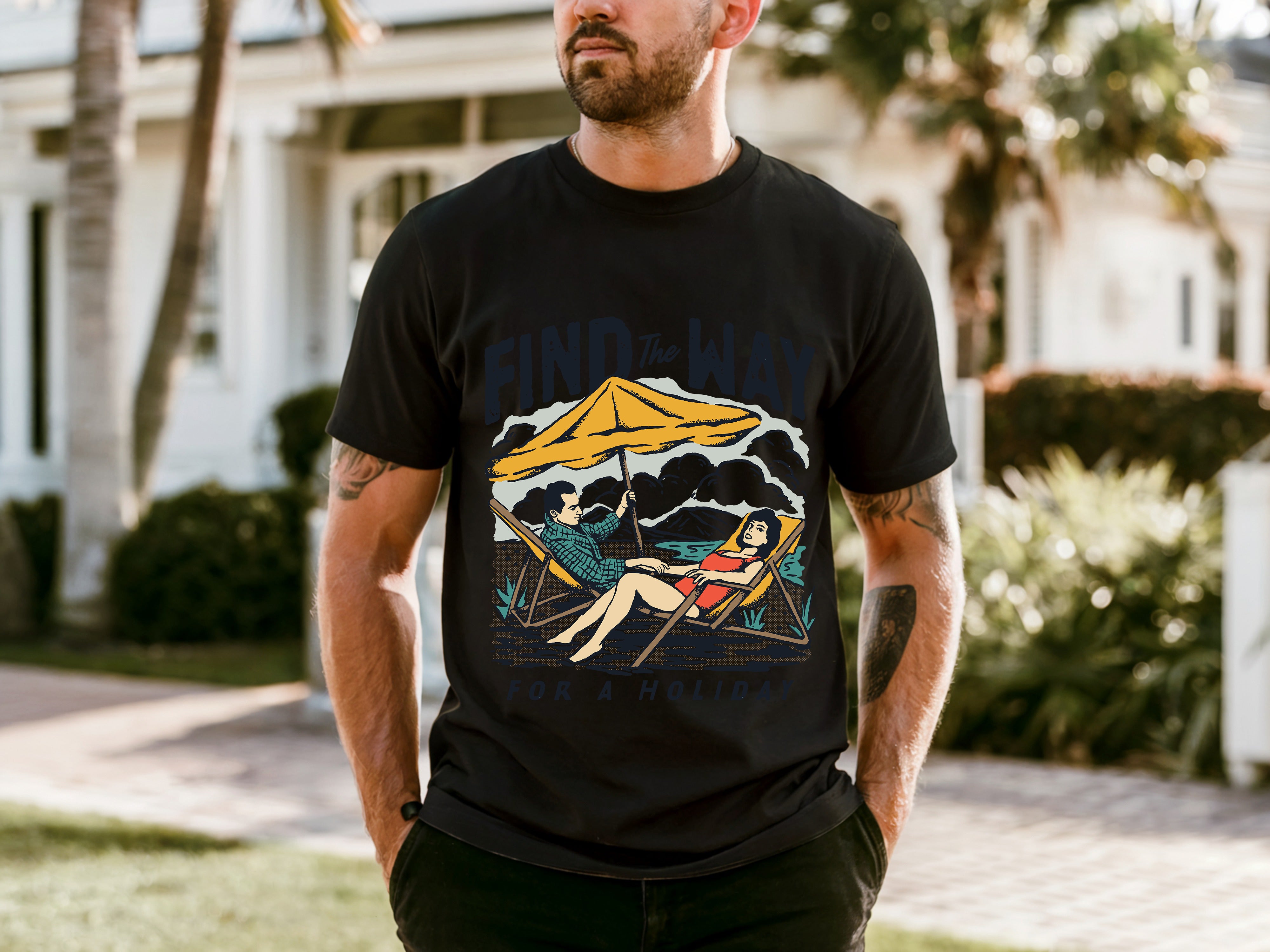 Couple On Vacation Men's Stylish Short Sleeve