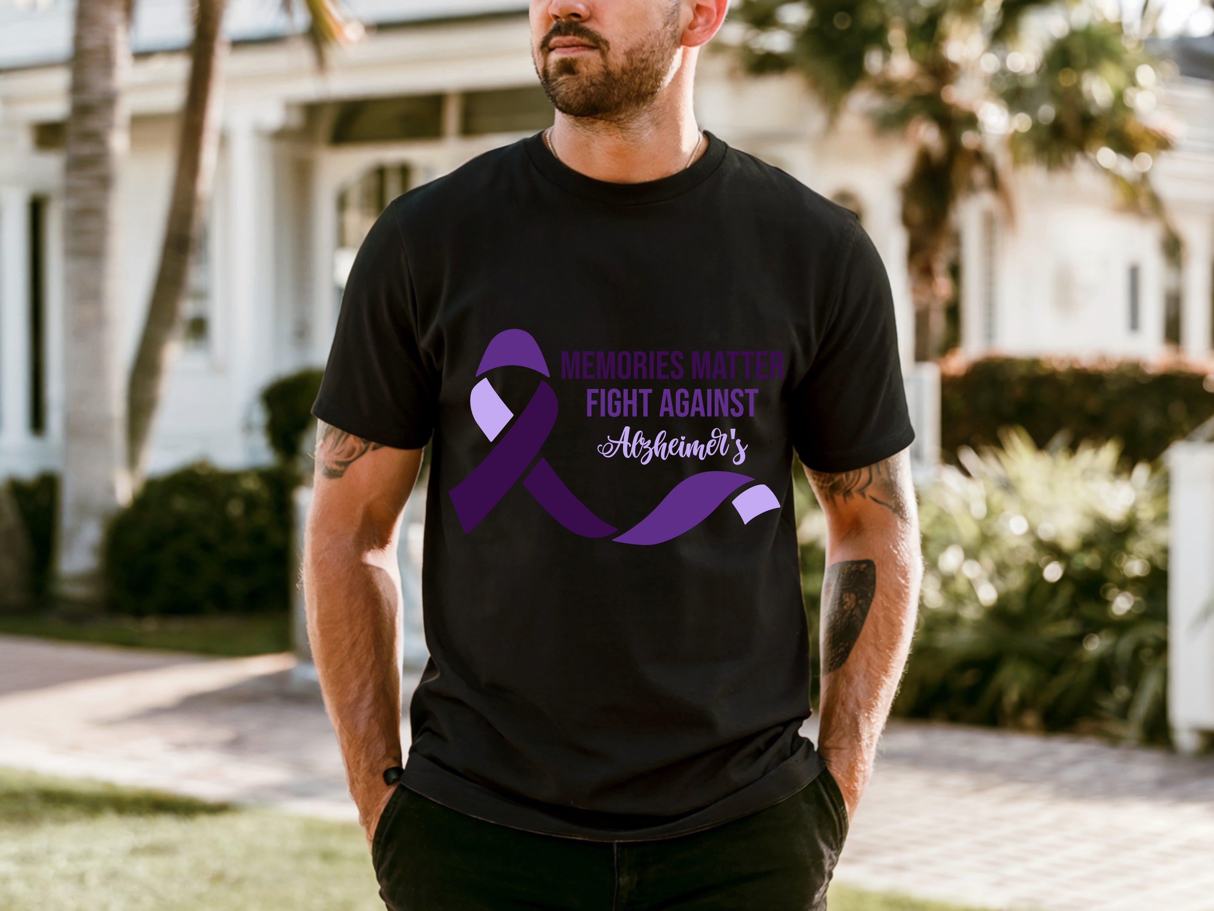 Alzheimer's Men's Casual Breathable T-shirt