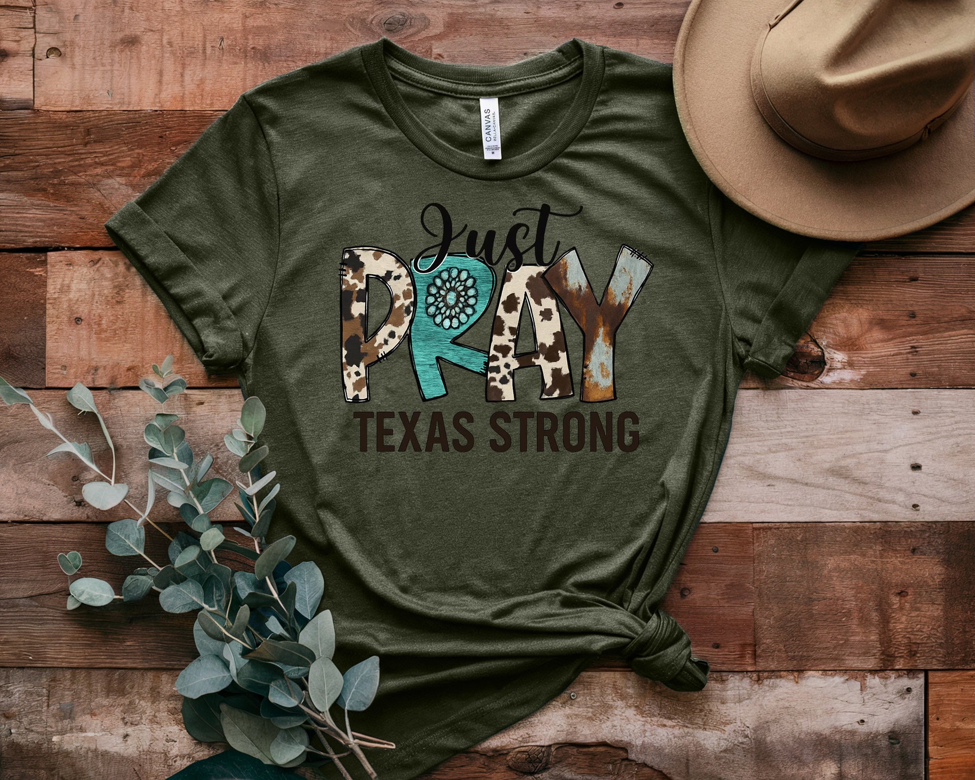 Texas Strong Texas Our Texas Print T-Shirt
