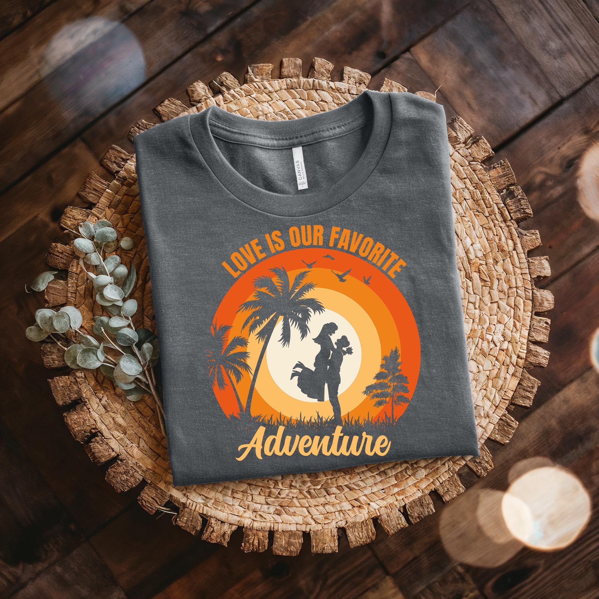 Couple On Vacation Unisex Loose Short Sleeves