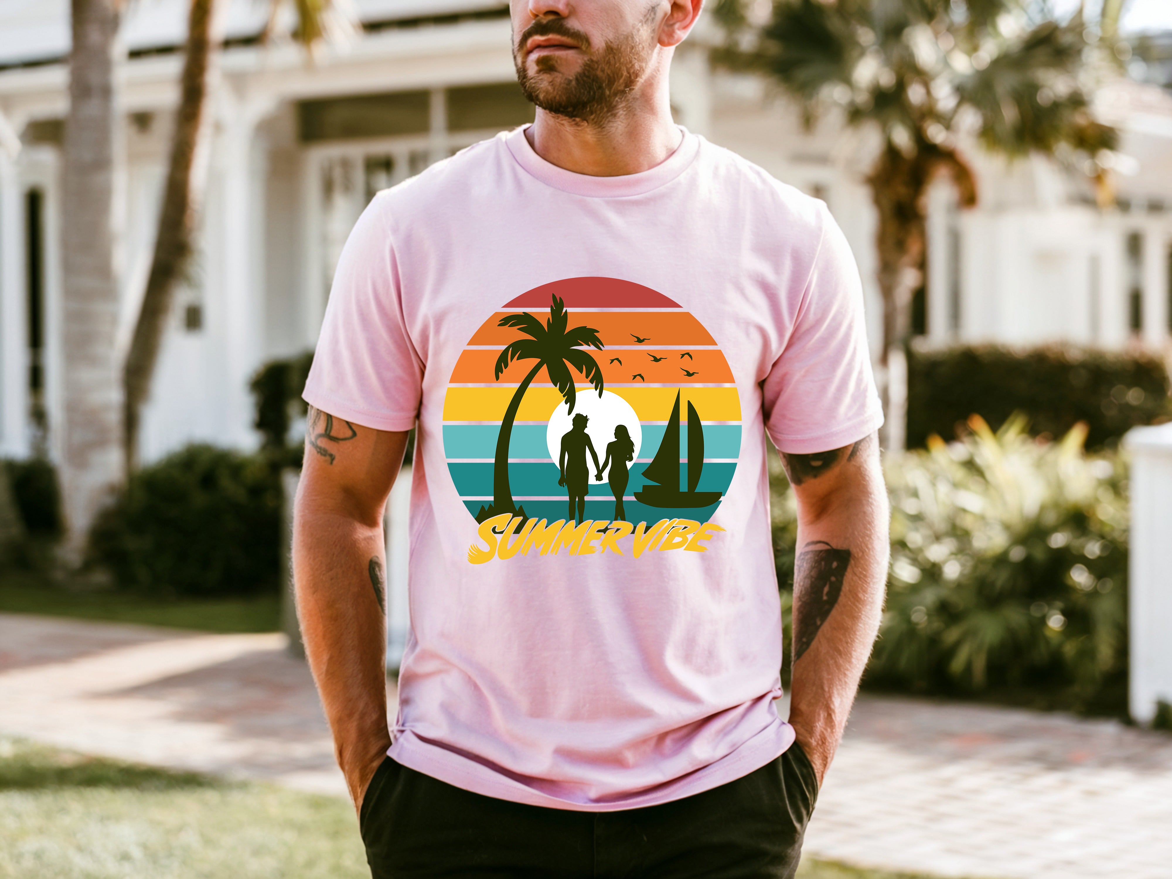 Couple On Vacation Trendy New T-shirts