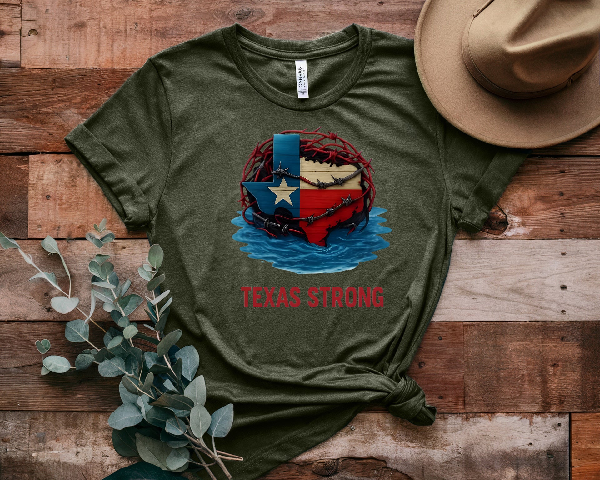 Texas Strong When You Go Through Deep Waters, I Will Be With You Print T-Shirt