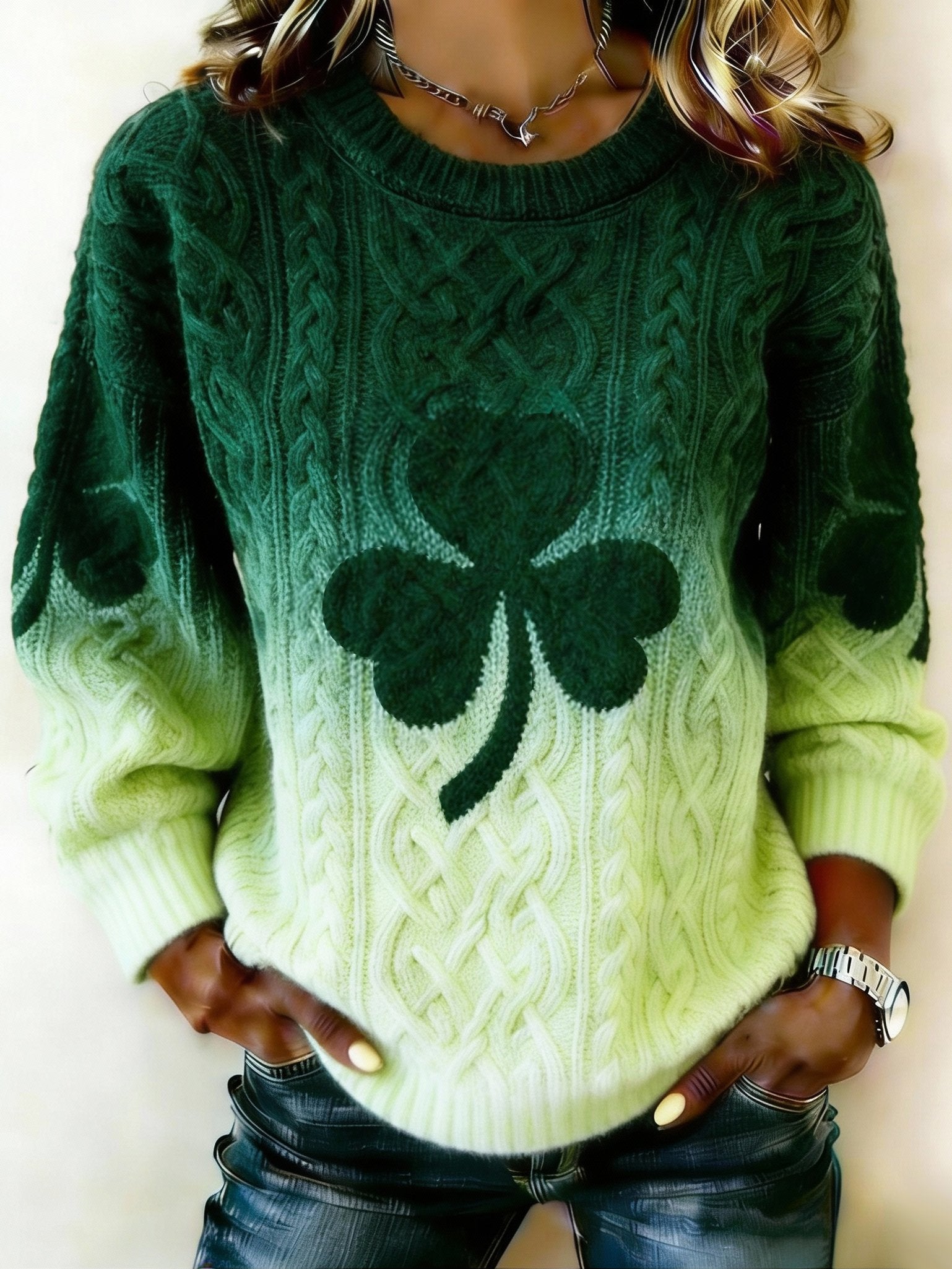Women's Saint Pao Print Knit Sweater