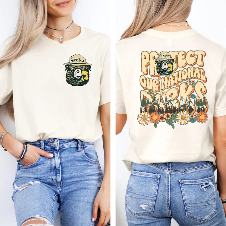 Unisex Protect our National Parks 2 Sides Shirt, Environmental Activism Tee