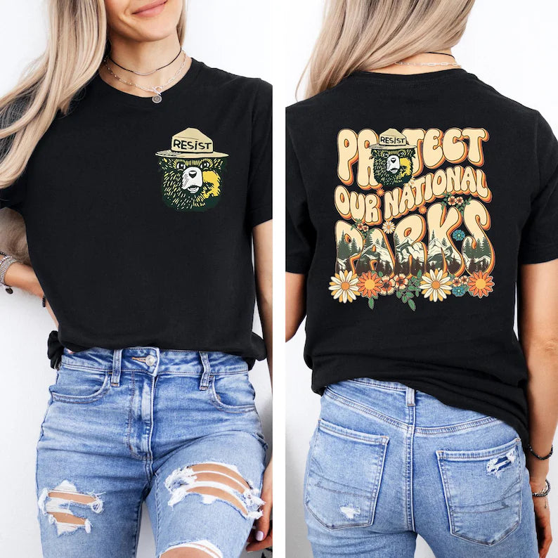 Unisex Protect our National Parks 2 Sides Shirt, Environmental Activism Tee
