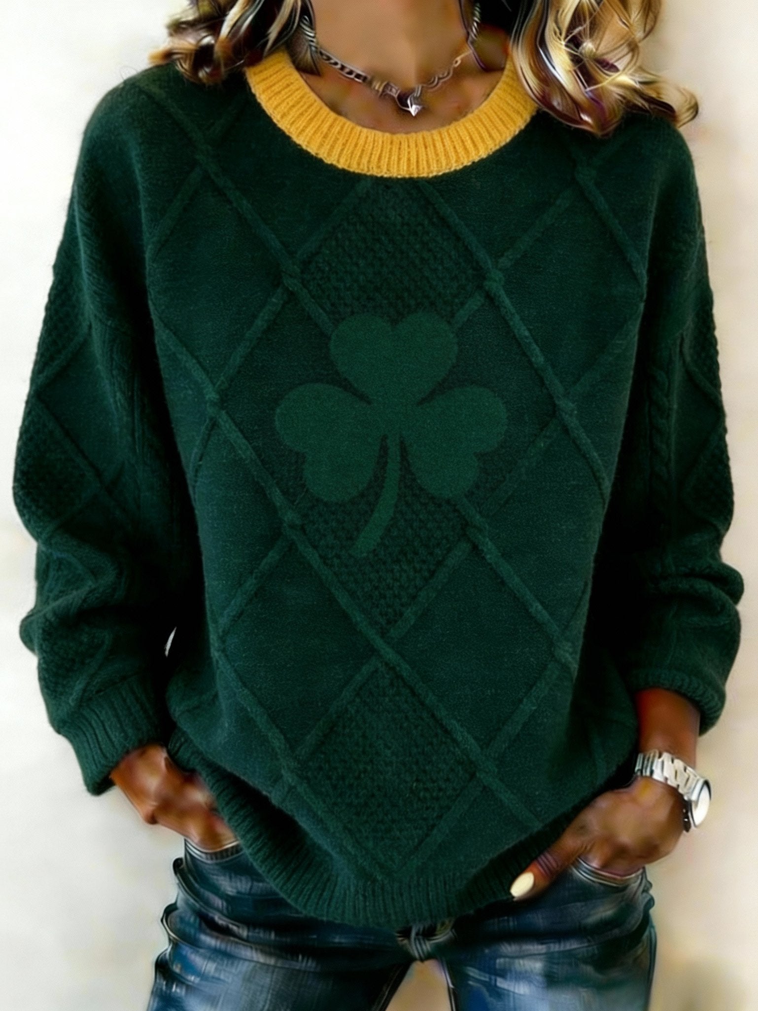 Women's Saint Pao Print Knit Sweater
