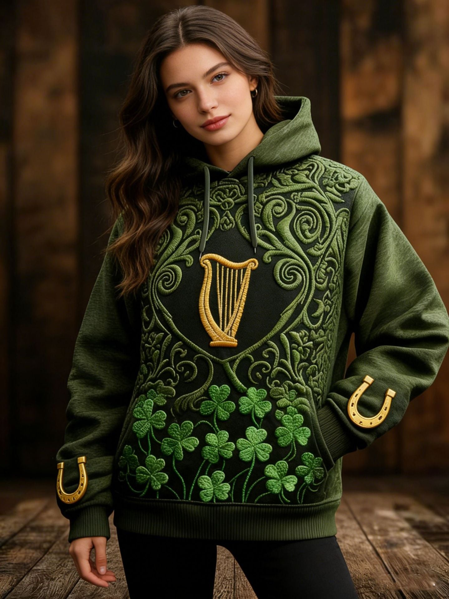 Women's St. Patrick's Day Print Casual Hoodie