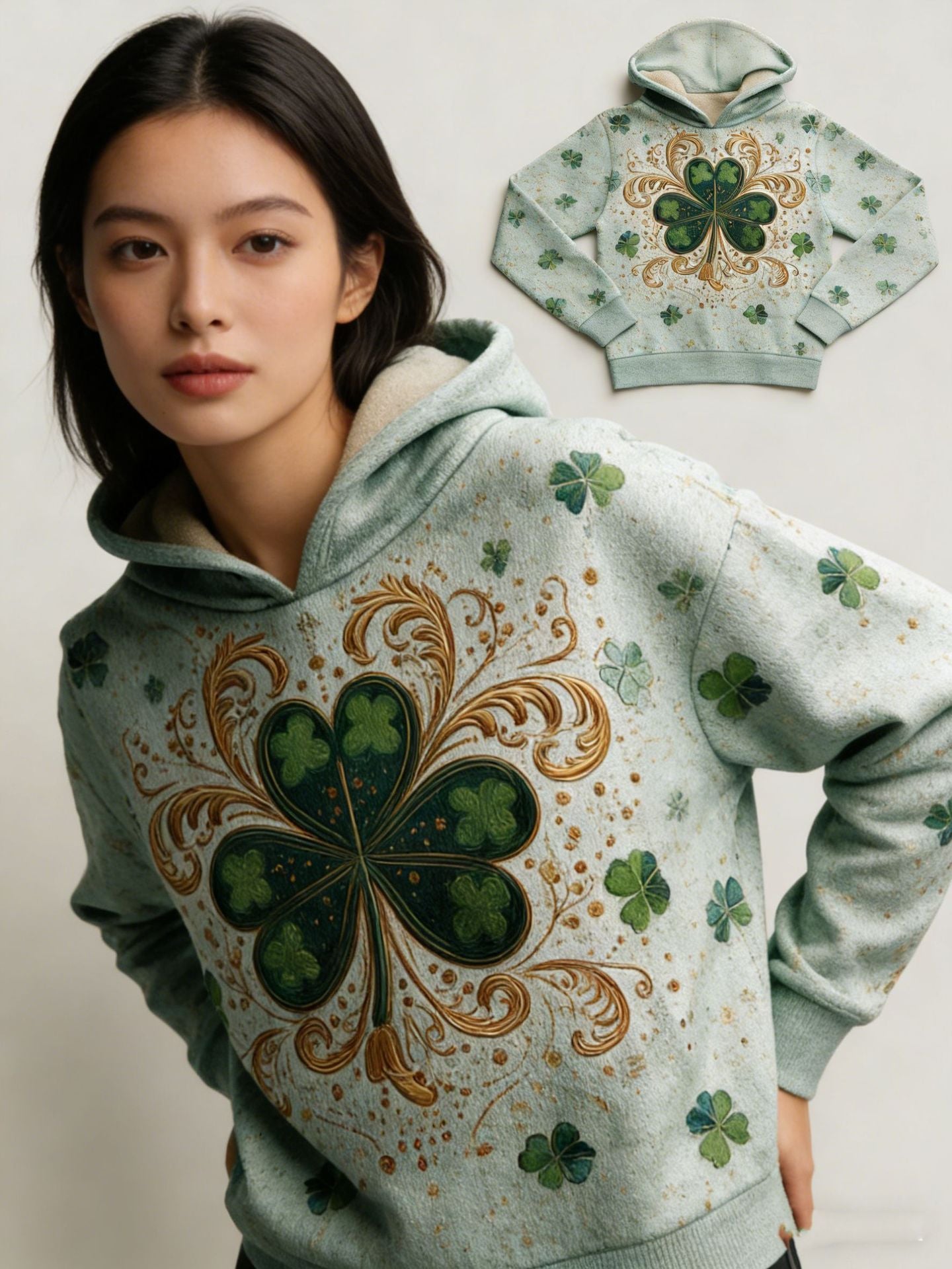 Women's St. Patrick's Day Print Casual Hoodie