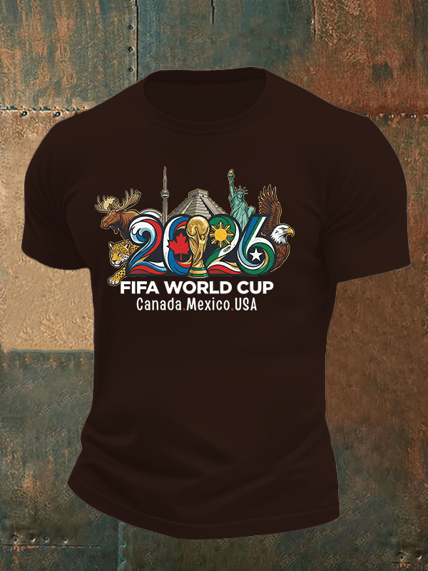 Men's 2026 Canada Mexico Usa Football T-shirt