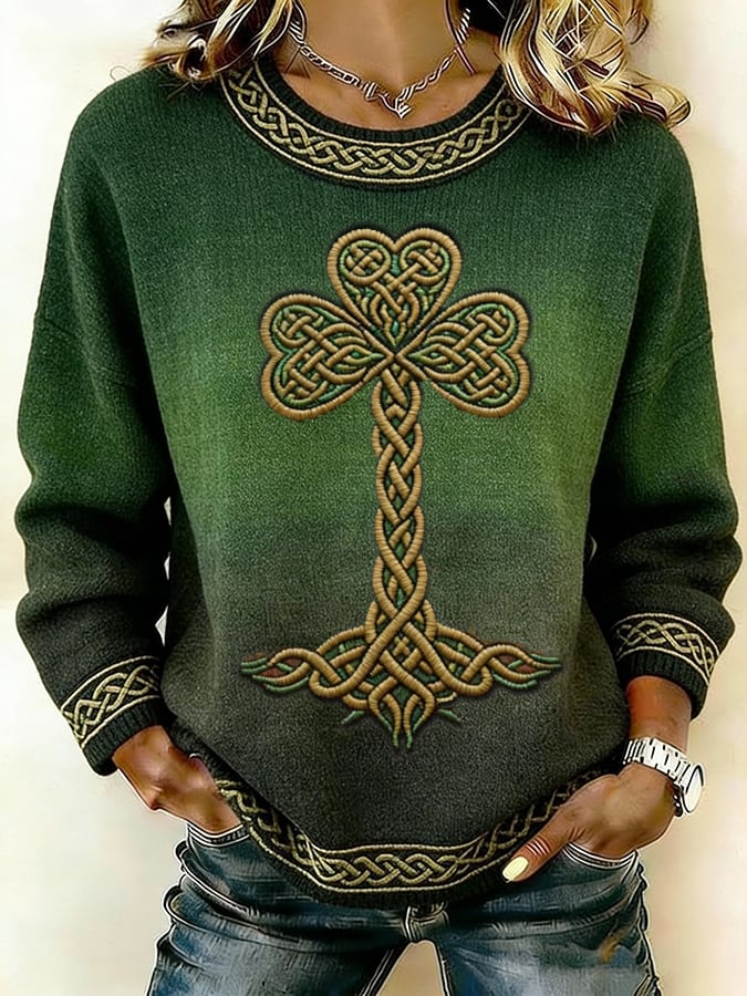Women's Saint Pao Print Knit Sweater