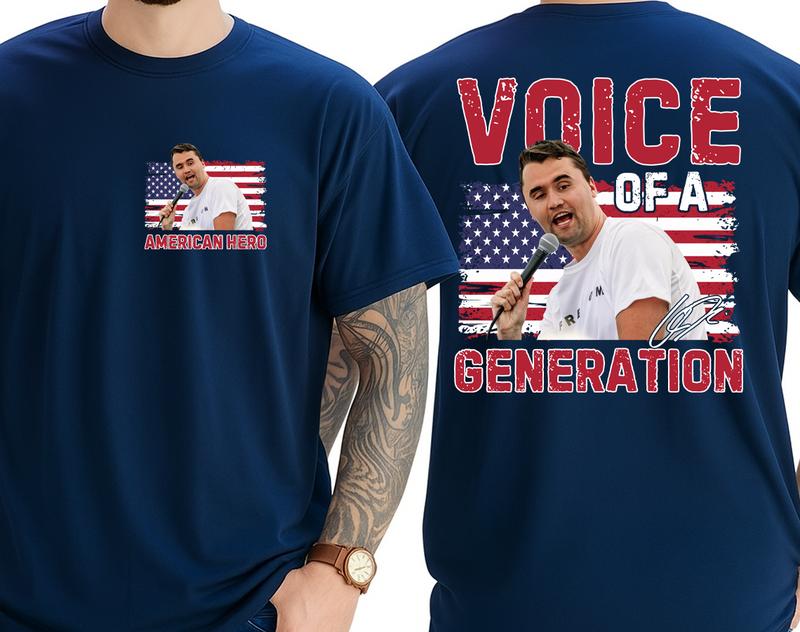 MCharlie Kirk Voice of a Generation Tee, Unisex T-shirt, Men's Women's Shirt, Gift for Fan