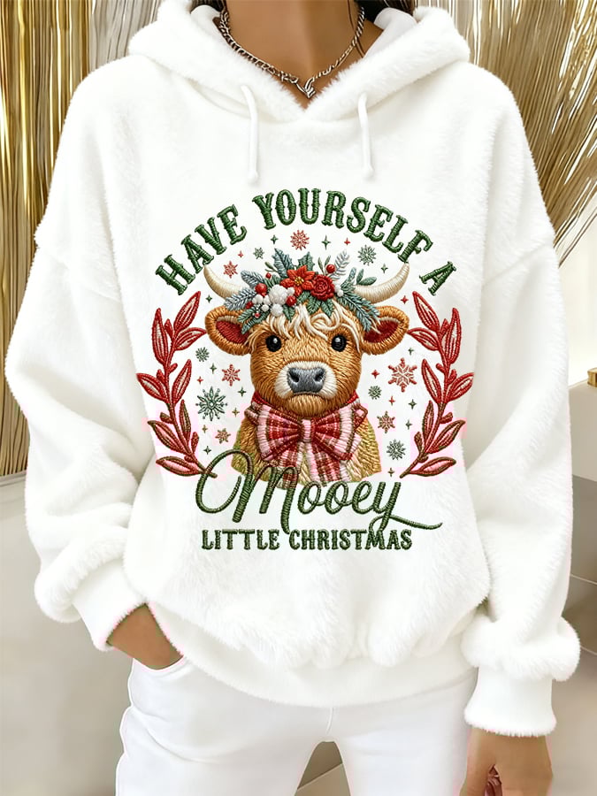 Women's Animal Highland Cow Print Sweatshirt