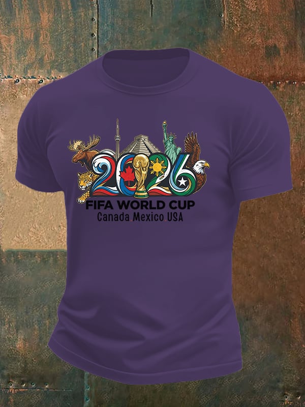 Men's 2026 Canada Mexico Usa Football T-shirt