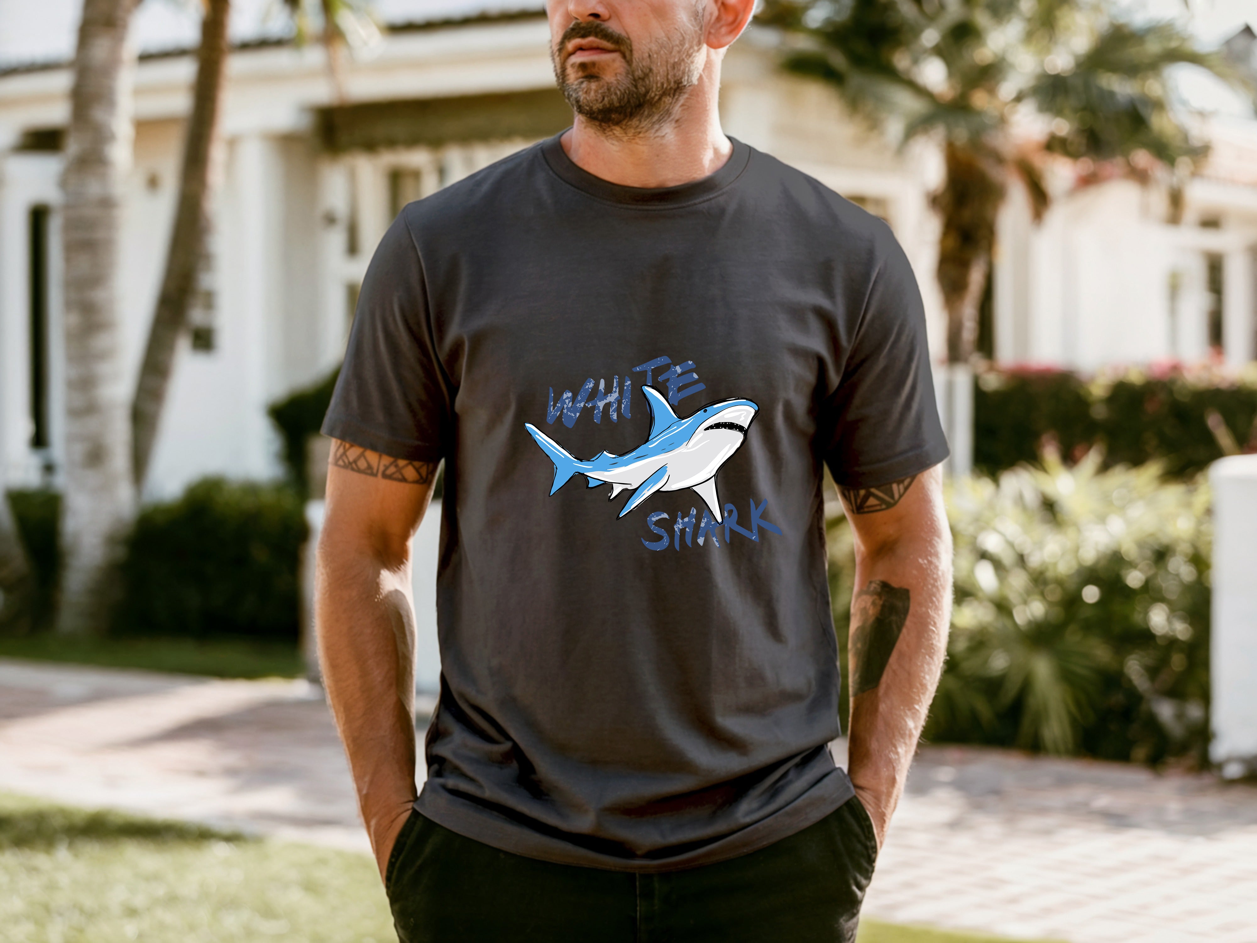 Jaws Men's Fun Creative Cartoon T-shirt