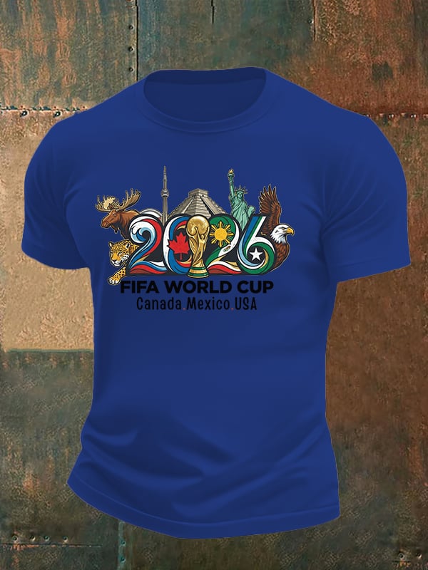 Men's 2026 Canada Mexico Usa Football T-shirt