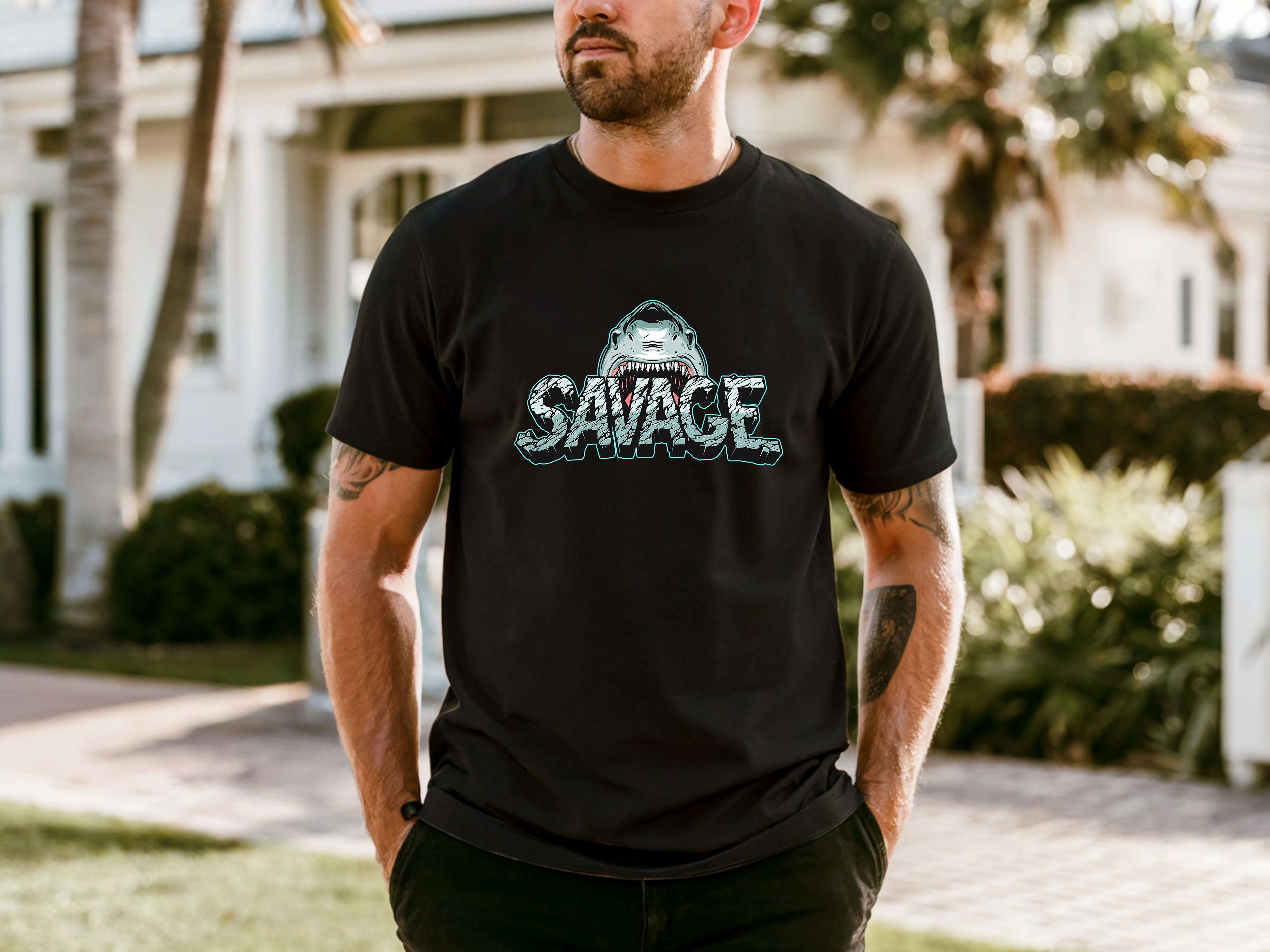 Jaws Men's Personalized Lettering T-shirt