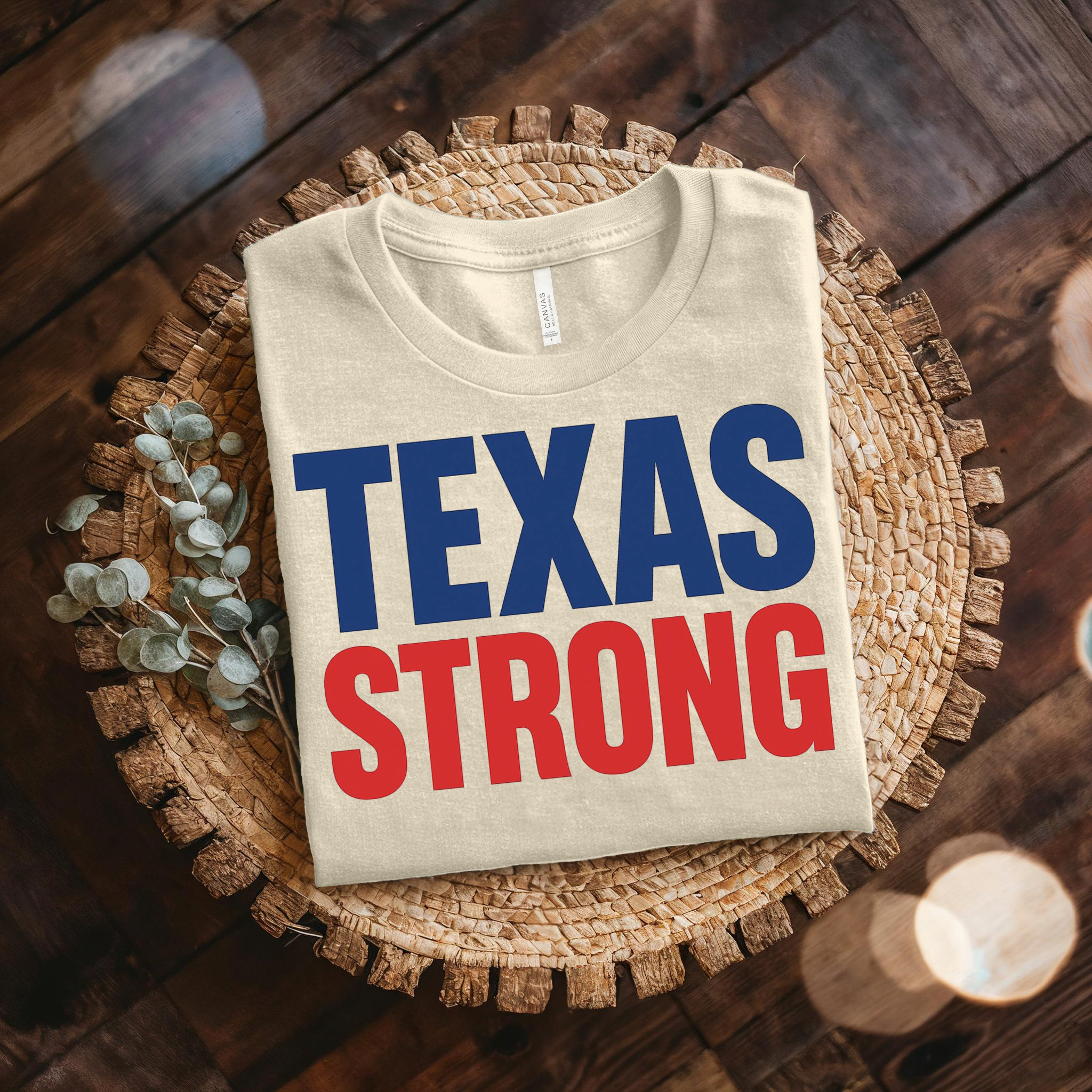 Texas Strong Pray Heat Printed T-Shirt