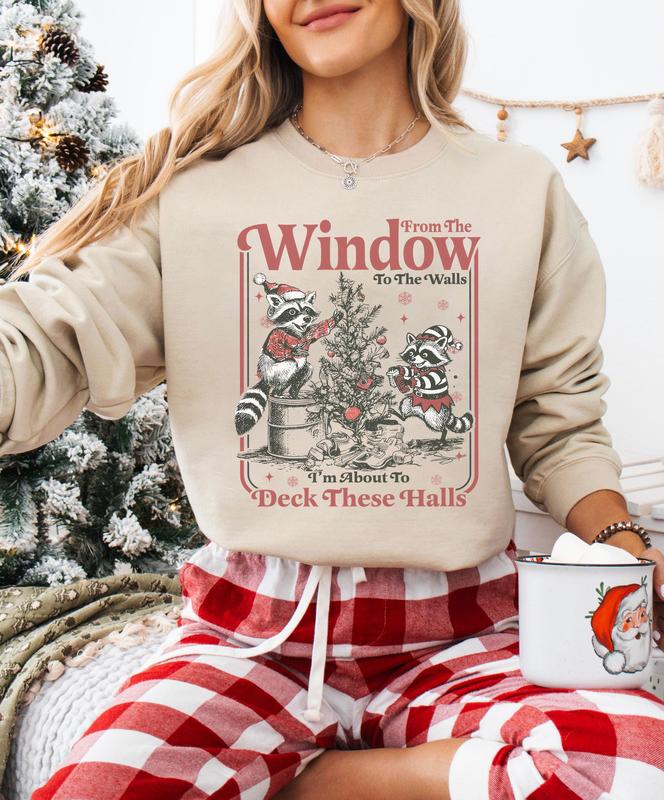 From the Windows to the Walls Shirt, Funny Raccoon Christmas Shirt