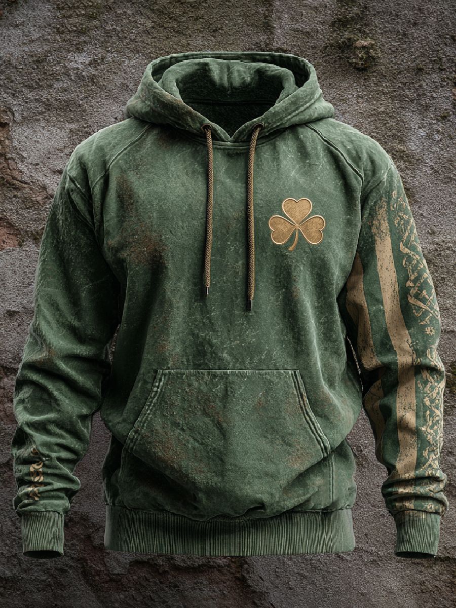 Men's St. Patrick's Day Printed Casual Hoodie