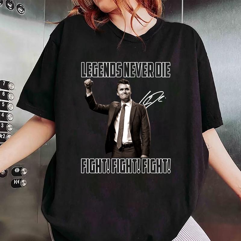 Charlie Kirk Legends nevr die T-shirt, Sweatshirt, Gift For Him, Gift For Her