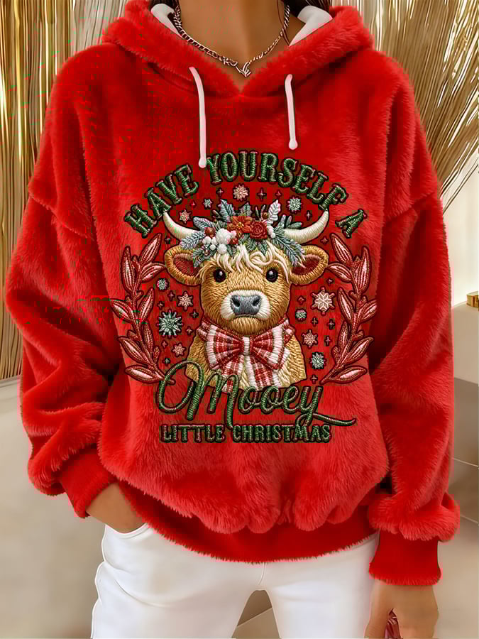 Women's Animal Highland Cow Print Sweatshirt