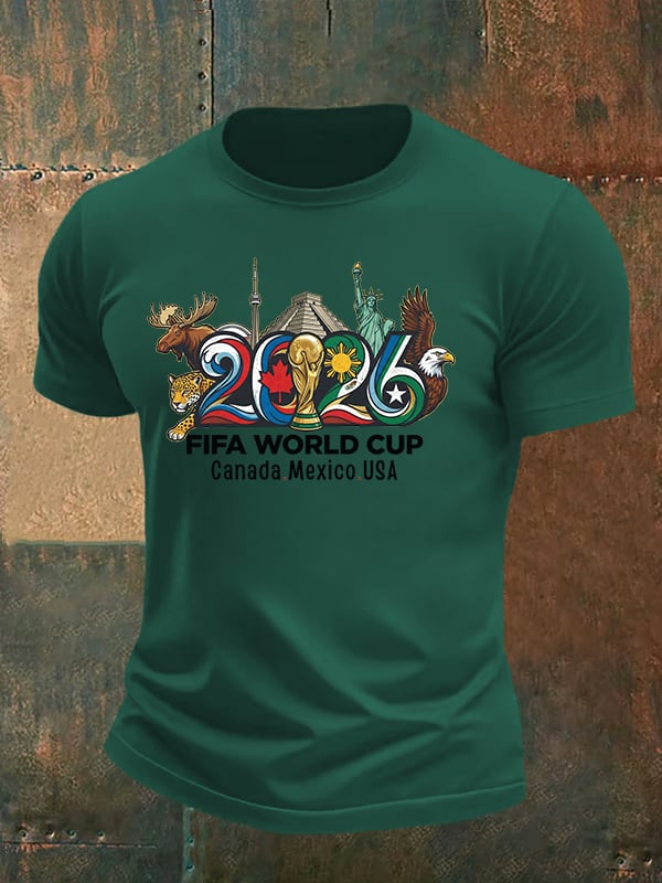 Men's 2026 Canada Mexico Usa Football T-shirt