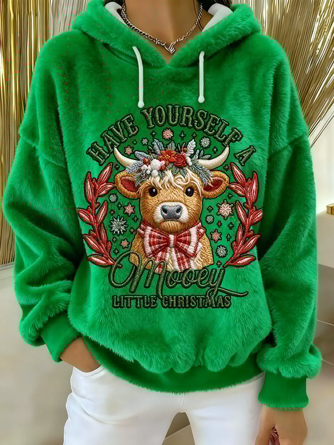 Women's Animal Highland Cow Print Sweatshirt