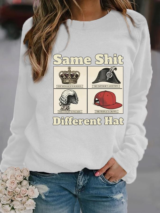Women's Same Shit Different Hat FDT Print Sweatshirt