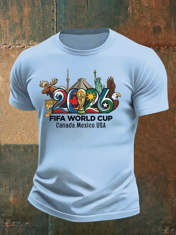 Men's 2026 Canada Mexico Usa Football T-shirt