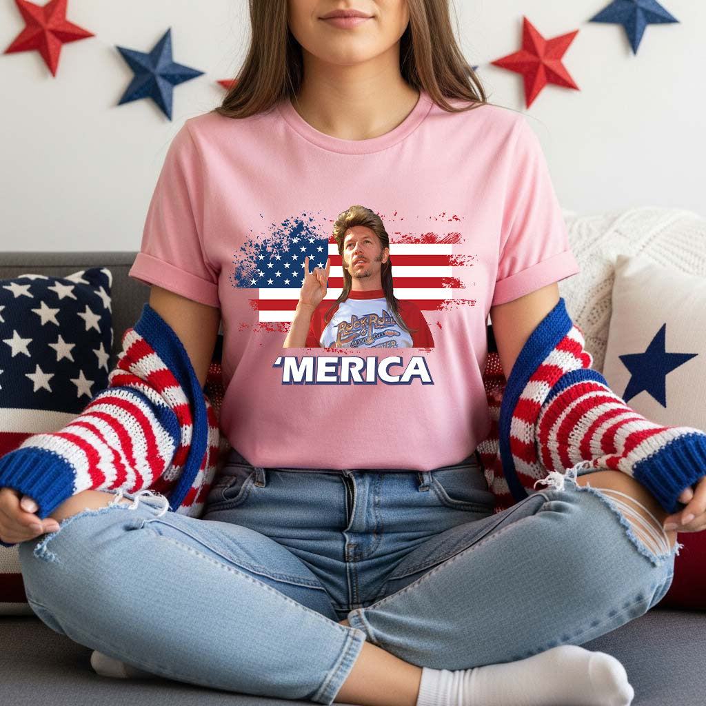 Joe Dirt Independence Day Trendy All-Match Short-Sleeved Women's