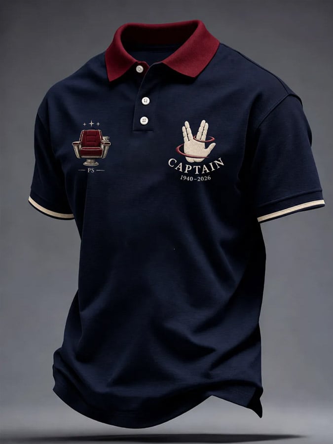 Men's Casual Printed Polo Shirt