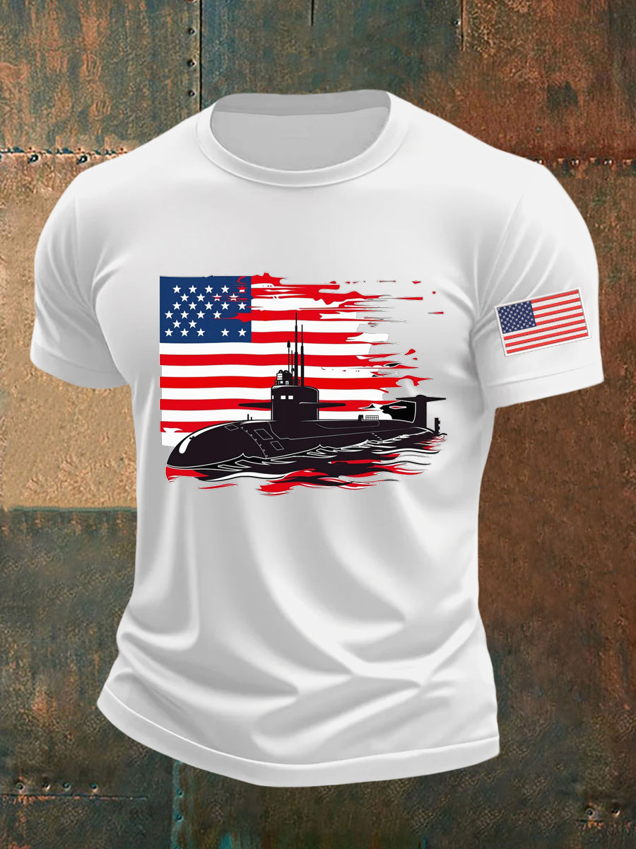 Men's Navy 250th Anniversary Printed T-shirt