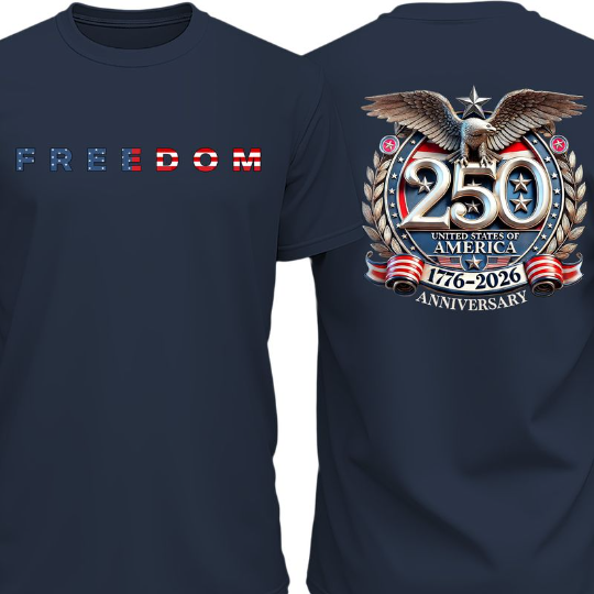 Women's Freedom 250 Years Anniversary Dark Shirt