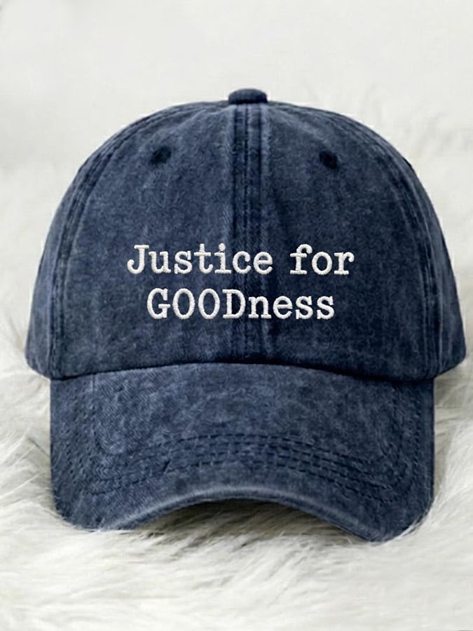 Unisex Justice For GOODness Printed Casual Hat